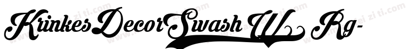 KrinkesDecorSwash W01 Rg字体转换